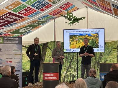 rine Bilde and Tove H Jørgensen presenting at Naturmødet 2023