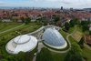 Væksthusene i Botanisk Have luftfoto