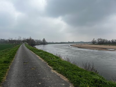 A biking path nex to the Loire