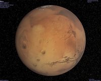 Billede af planeten Mars set gennem horoskop