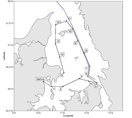 Map of fish larval collection
