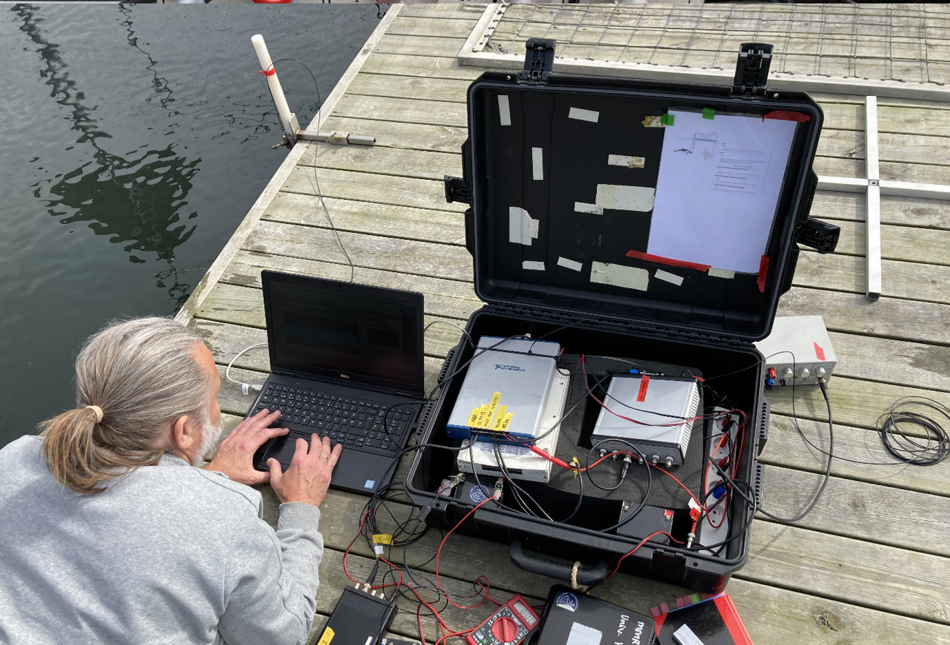 Operating the equipment during experimentation 